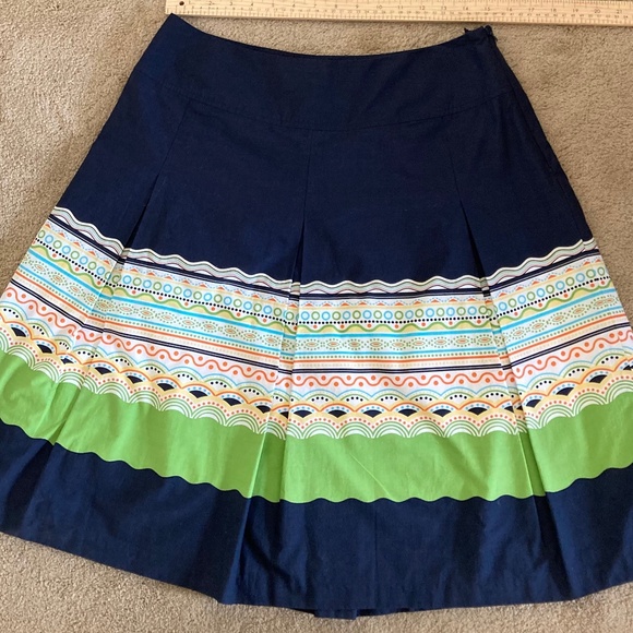 Talbots A-line Cotton skirt  with pleats Lovely Sz 12 - Picture 1 of 5